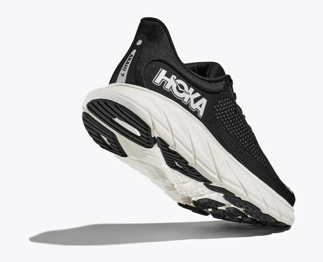 HOKA WOMENS ARAHI 7 - BLACK / WHITE