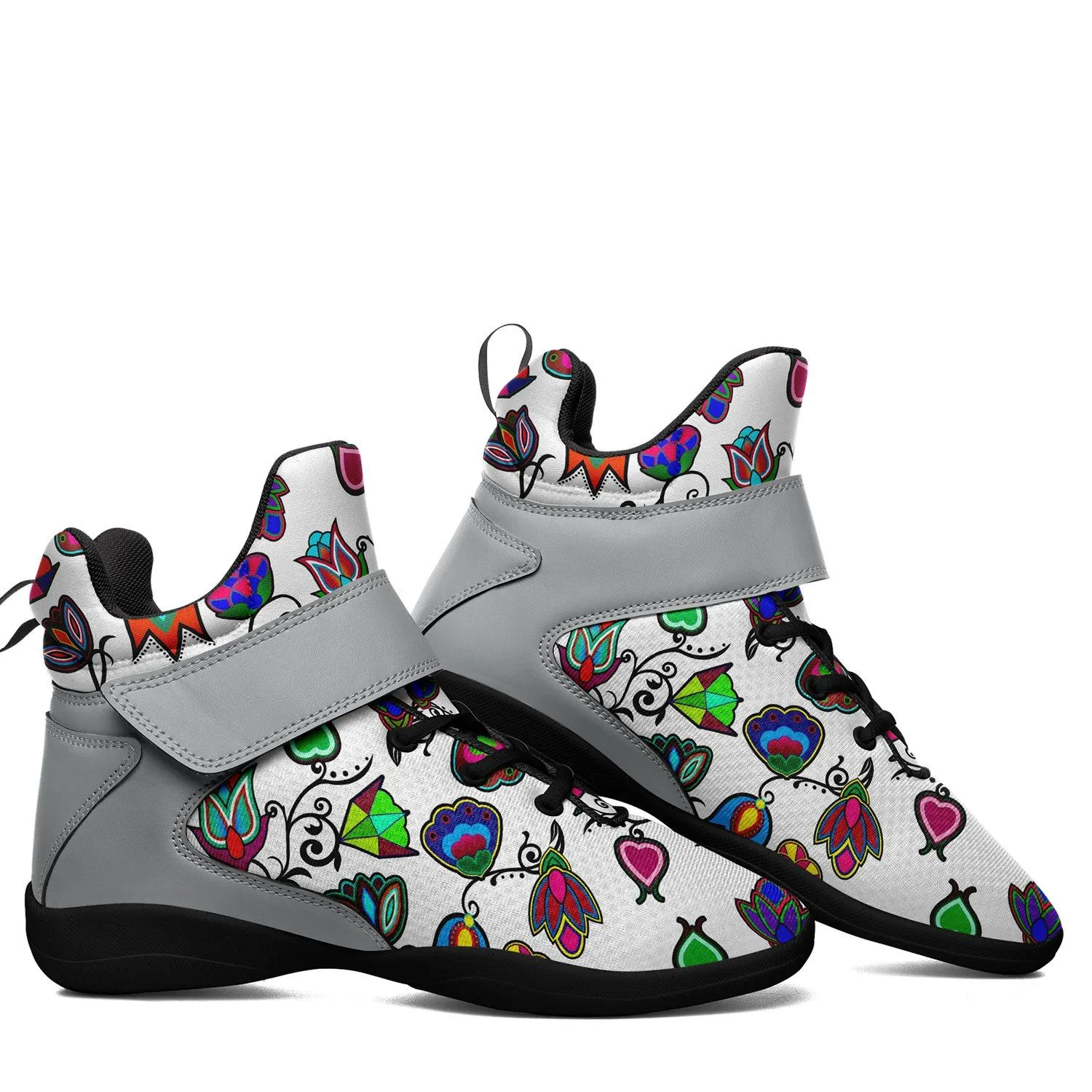 Indigenous Paisley White Ipottaa Basketball / Sport High Top Shoes