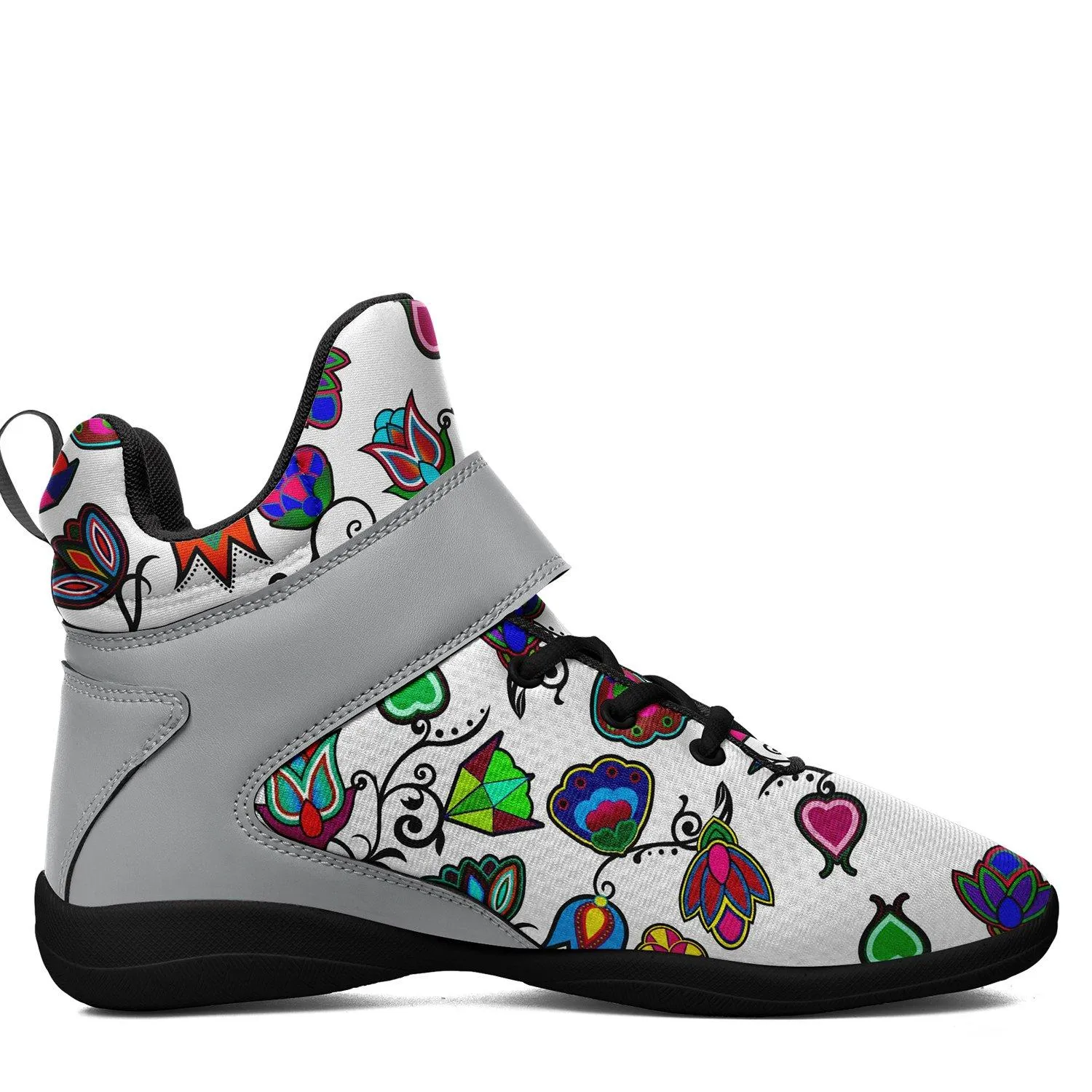 Indigenous Paisley White Ipottaa Basketball / Sport High Top Shoes