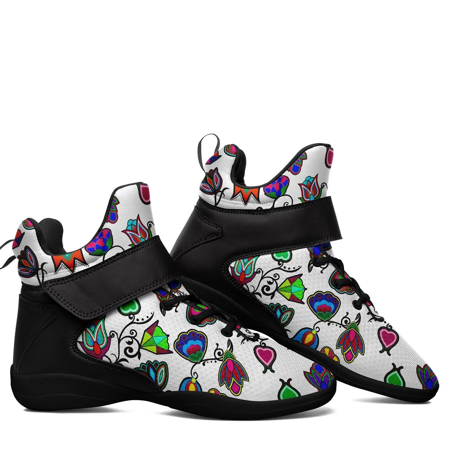 Indigenous Paisley White Ipottaa Basketball / Sport High Top Shoes