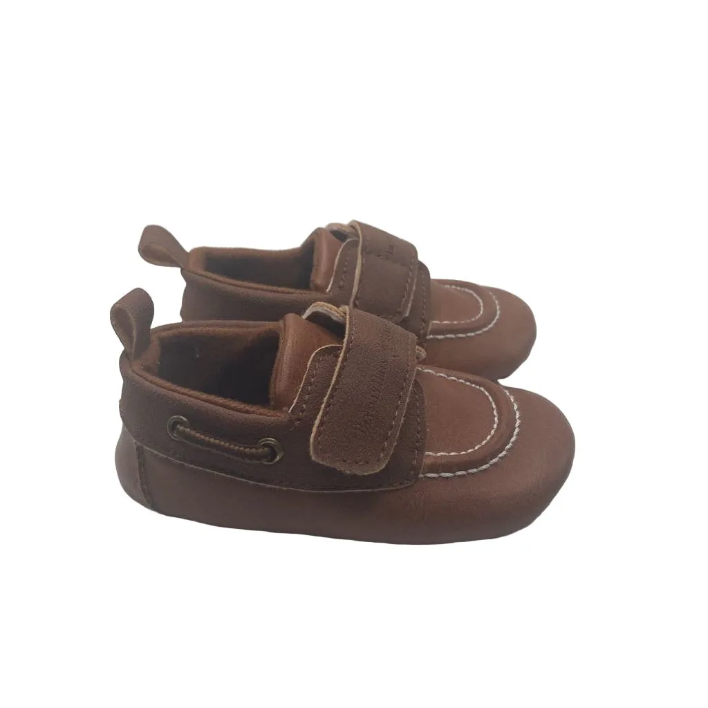 Infant Faux Leather Boat Style Shoes w/Velcro