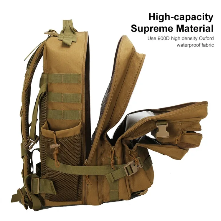 JUNSUNMAY J004 45L Large Capacity Waterproof Outdoor Camping Hiking Backpack(Army Green)