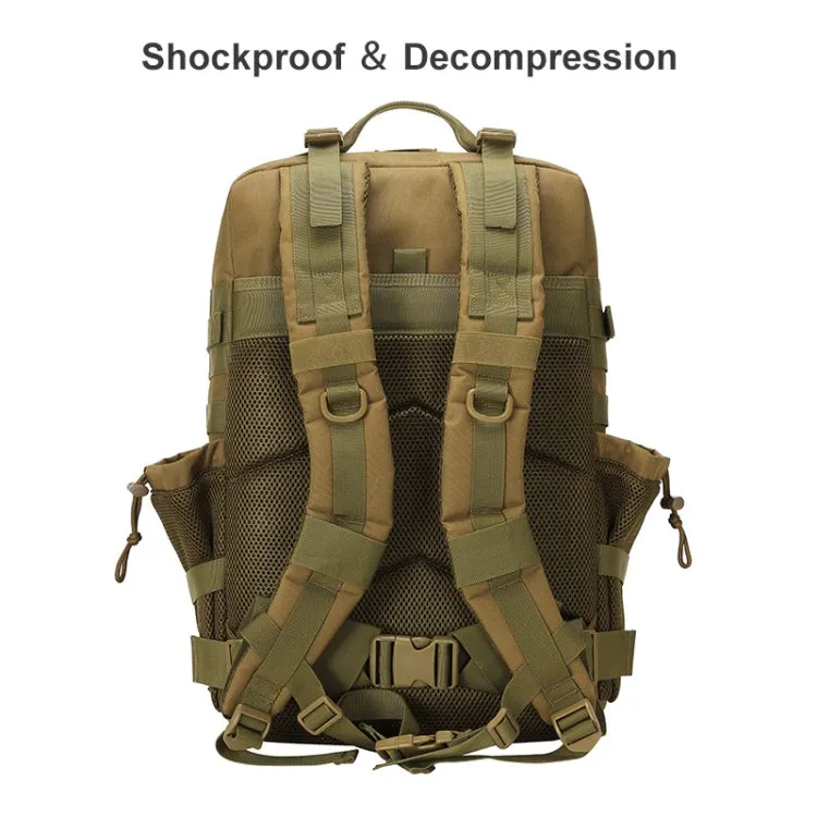 JUNSUNMAY J004 45L Large Capacity Waterproof Outdoor Camping Hiking Backpack(Khaki)