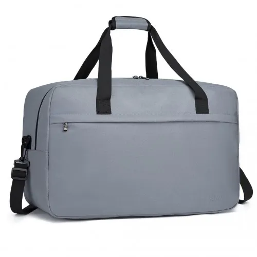 Kono Lightweight Multi Purpose Unisex Sports Travel Duffel Bag - Light Grey - Versatile, Stylish & Durable