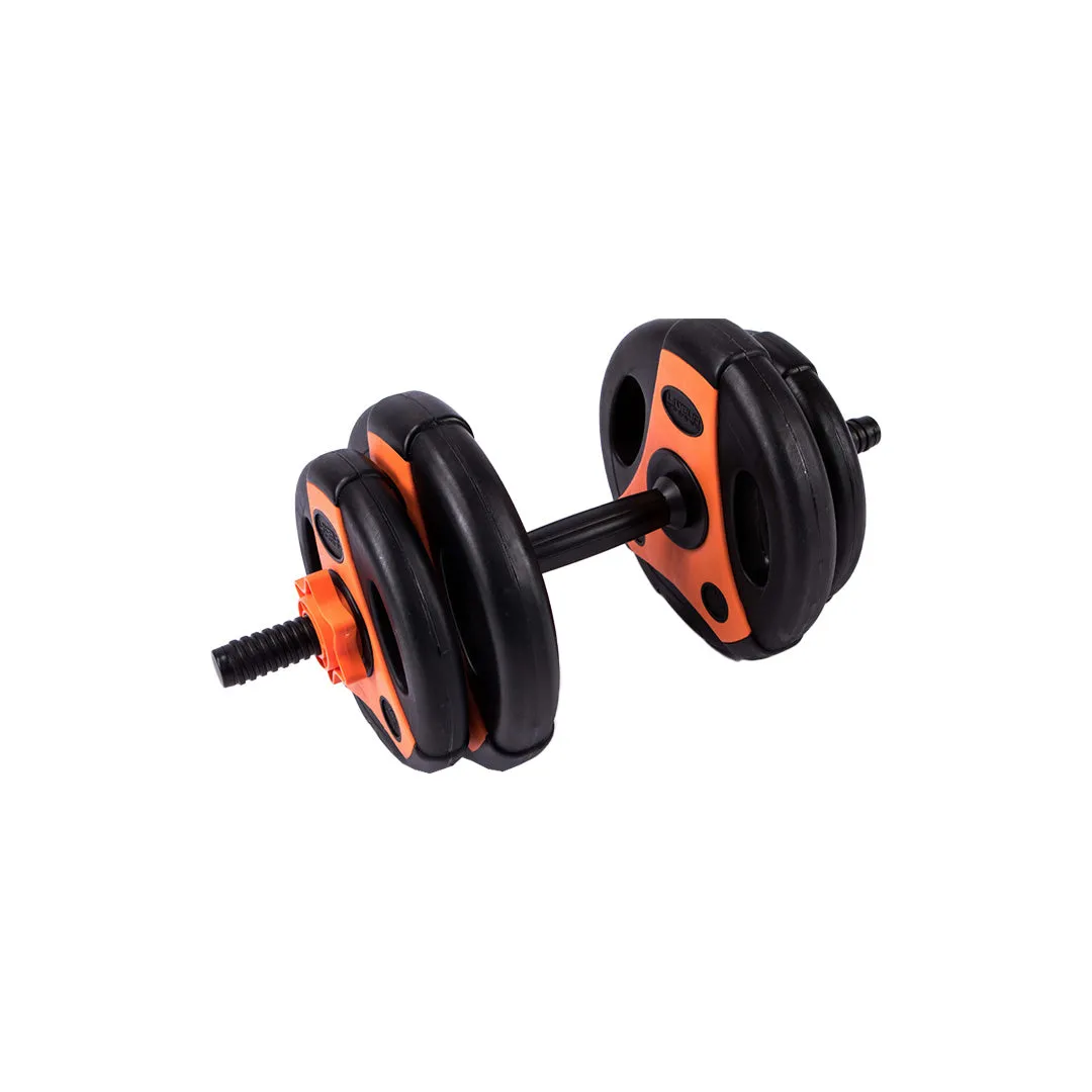 LiveUp Sports Cement Dumbbell Set-10kg Black - LS2314