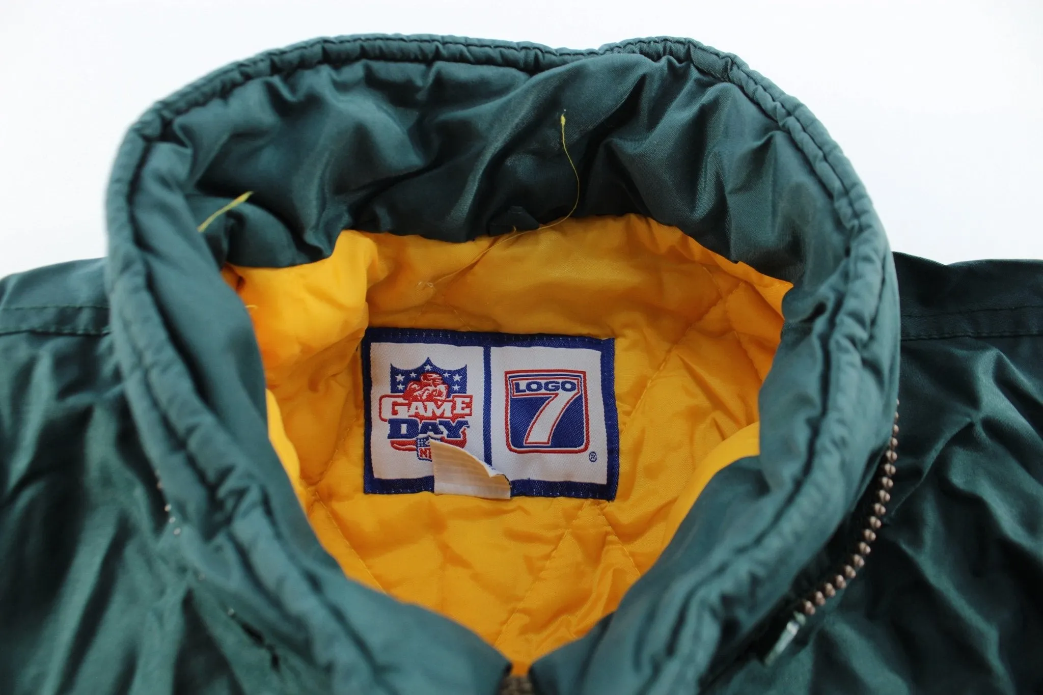 Logo 7 Embroidered Green Bay Packers Zip Up Jacket