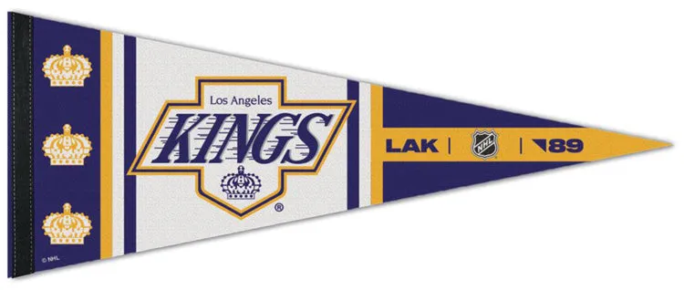 Los Angeles Kings "LAK '89" NHL Reverse-Retro-Style Premium Felt Collector's Pennant - Wincraft