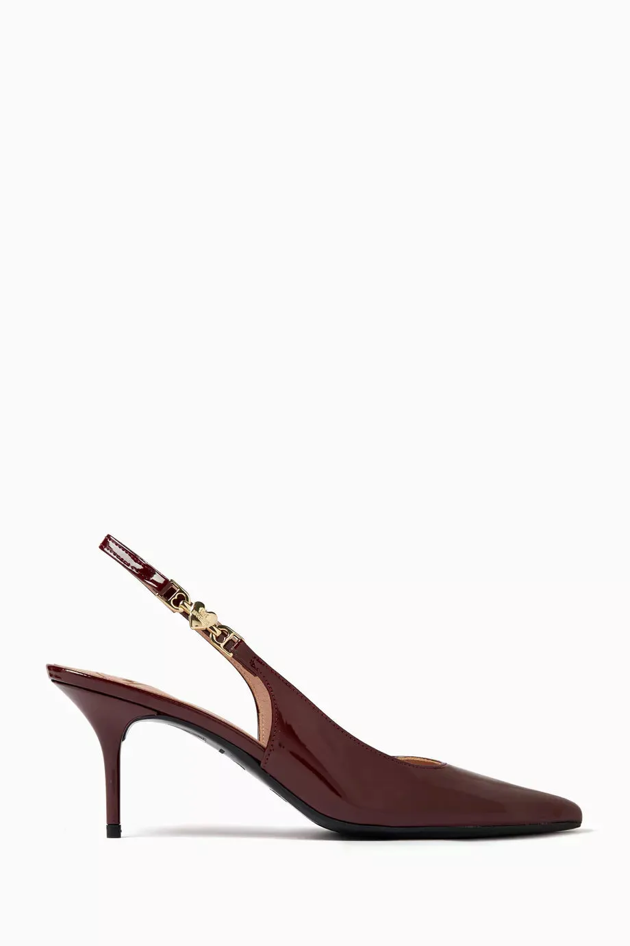 Love Chain-strap 70 Slingback Pump - Patent Burgundy