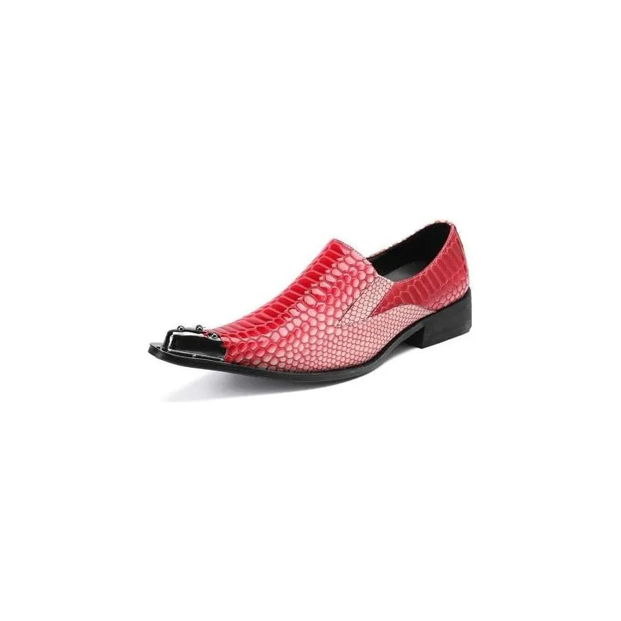 Luxury CrocStripe Exotic Pattern Loafers