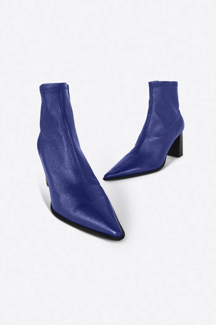 Maggie Heeled Ankle Bootie in Galaxy Leather