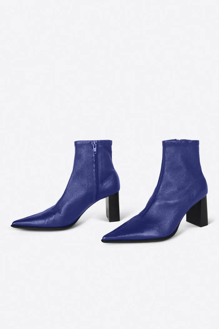 Maggie Heeled Ankle Bootie in Galaxy Leather