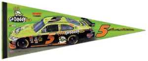 Mark Martin "GoDaddy #5" Premium Felt NASCAR Pennant - Wincraft