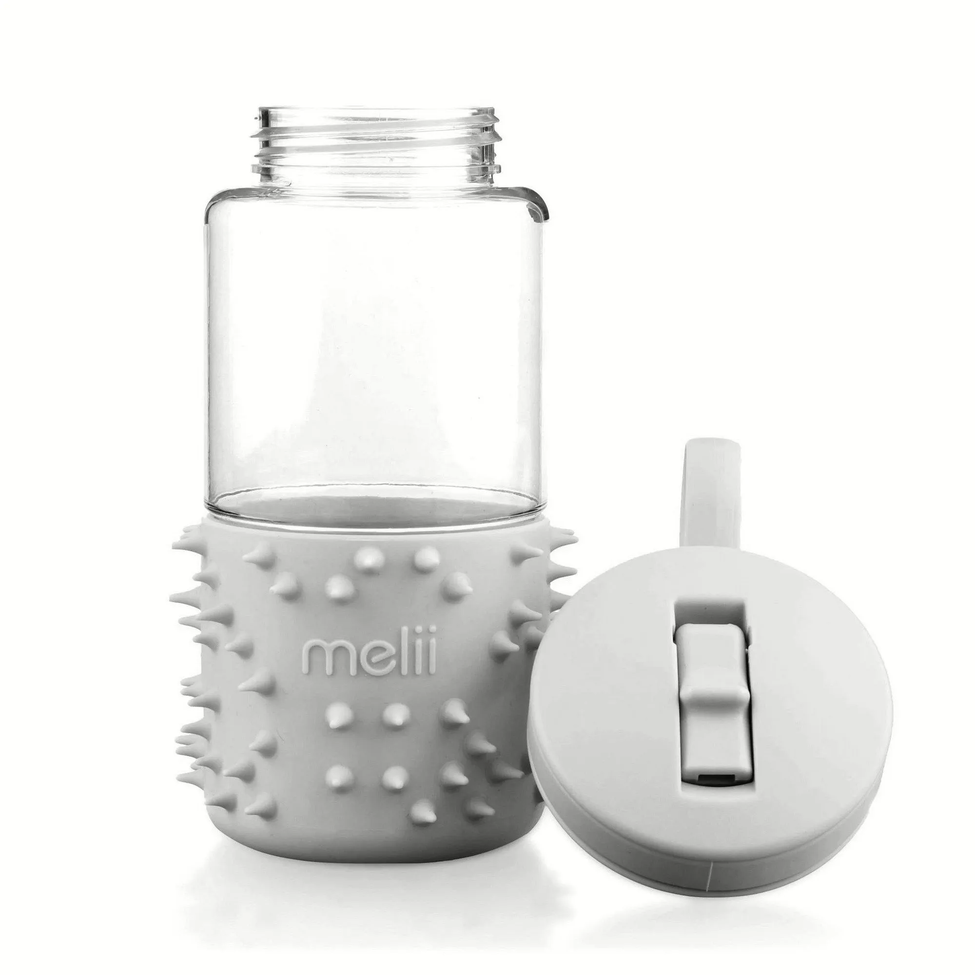 Melii Spikey Water Bottle for Kids - Sensory Exploration with Soft Silicone Spikes, Leak Proof Straw, and Easy Grip Handle - BPA Free, Durable Tritan, Perfect for On-the-Go Hydration, 12 oz