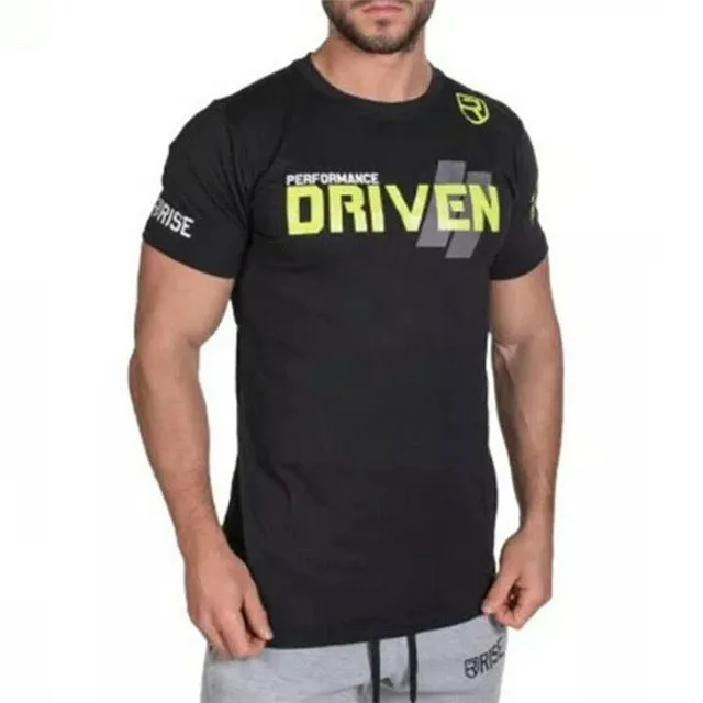 Mens Brand gyms t shirt Fitness Bodybuilding Crossfit Slim fit Cotton Shirts Short Sleeve workout Men fashion Tees Tops clothing