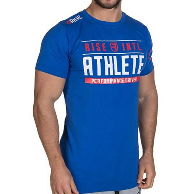 Mens Brand gyms t shirt Fitness Bodybuilding Crossfit Slim fit Cotton Shirts Short Sleeve workout Men fashion Tees Tops clothing