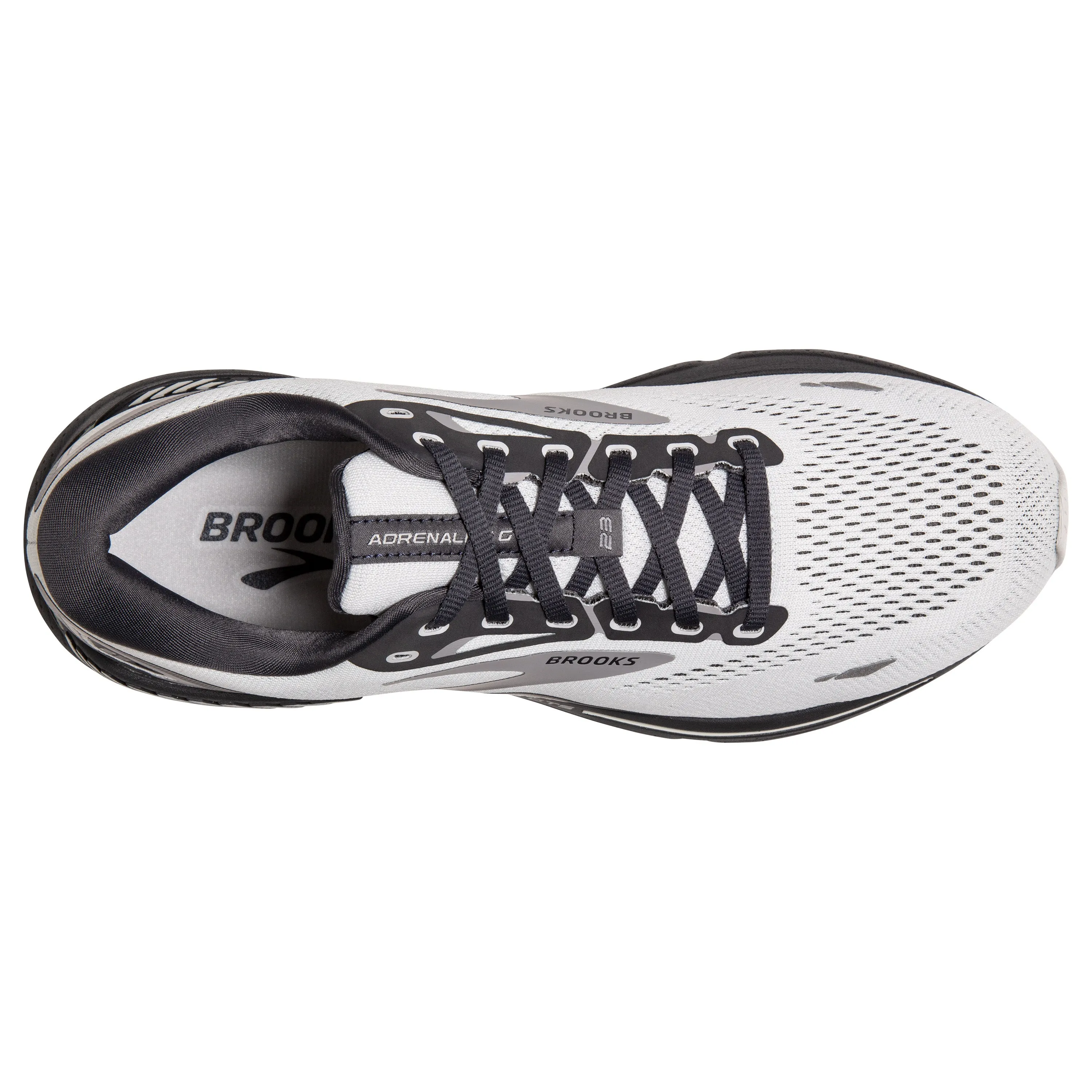 Men's Brooks Adrenaline GTS 23 1103914E065 Color: Oyster/Ebony /Alloy (EXTRA WIDE WIDTH)