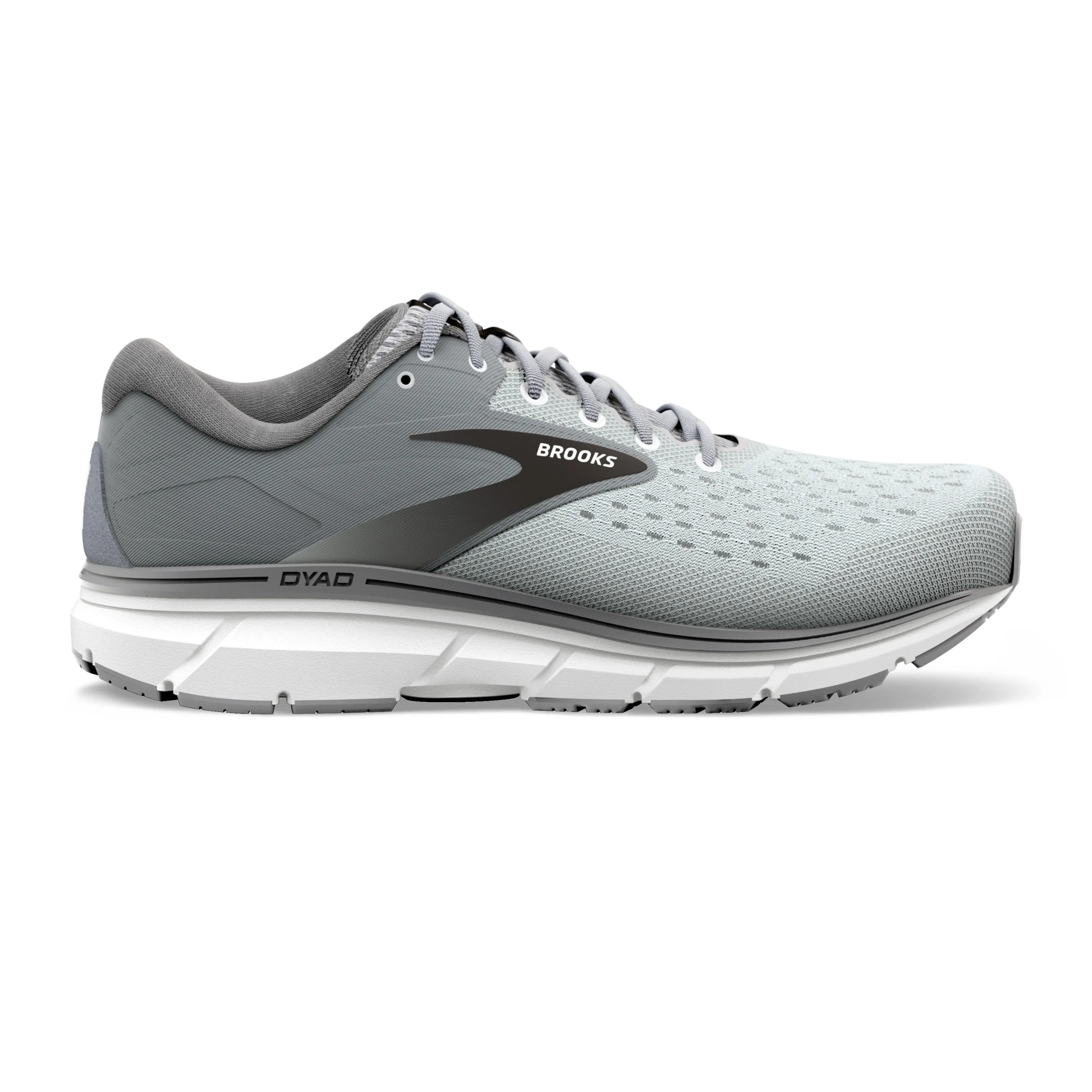 Men's Brooks Dyad 11 Color: Grey/Black/White (EXTRA WIDE WIDTH)