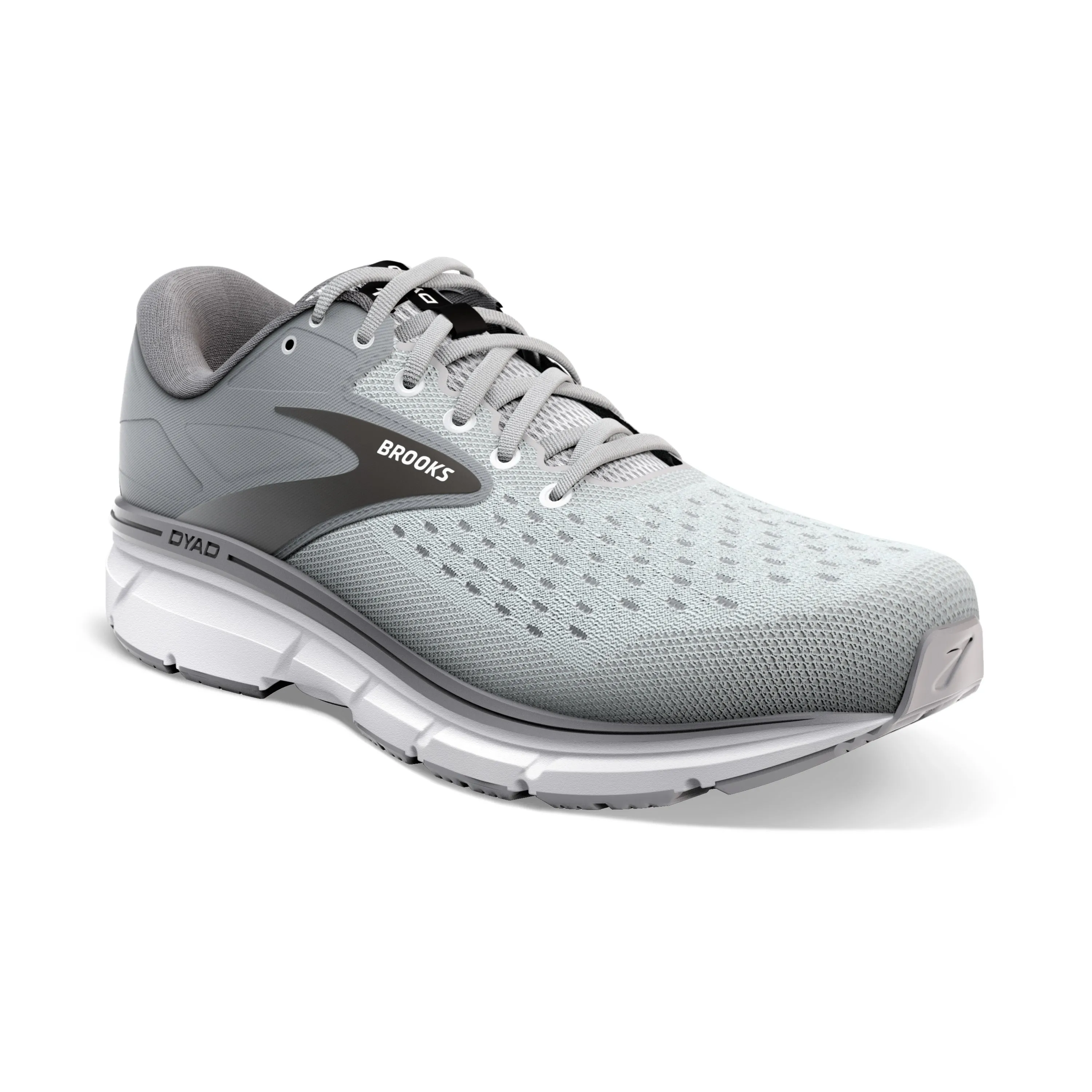 Men's Brooks Dyad 11 Color: Grey/Black/White (EXTRA WIDE WIDTH)