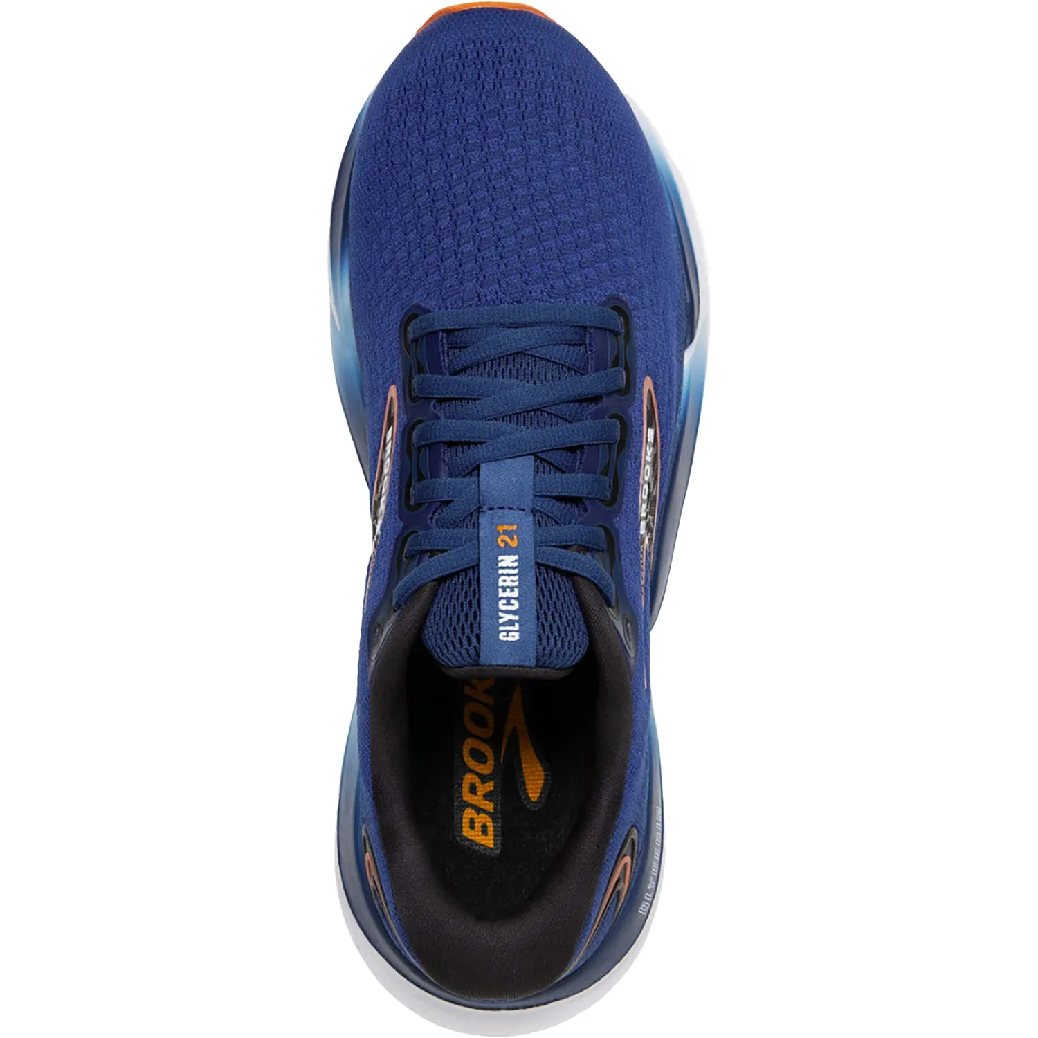 Men's Brooks Glycerin 21 Blue Opal/Black/Nasturtium