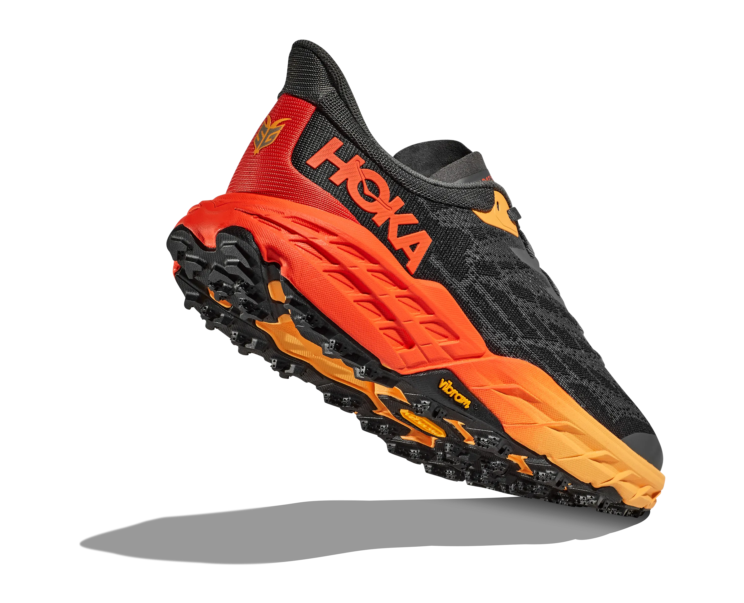 Men's Hoka Speedgoat 5 Color: Castlerock/Flame (WIDE WIDTH)