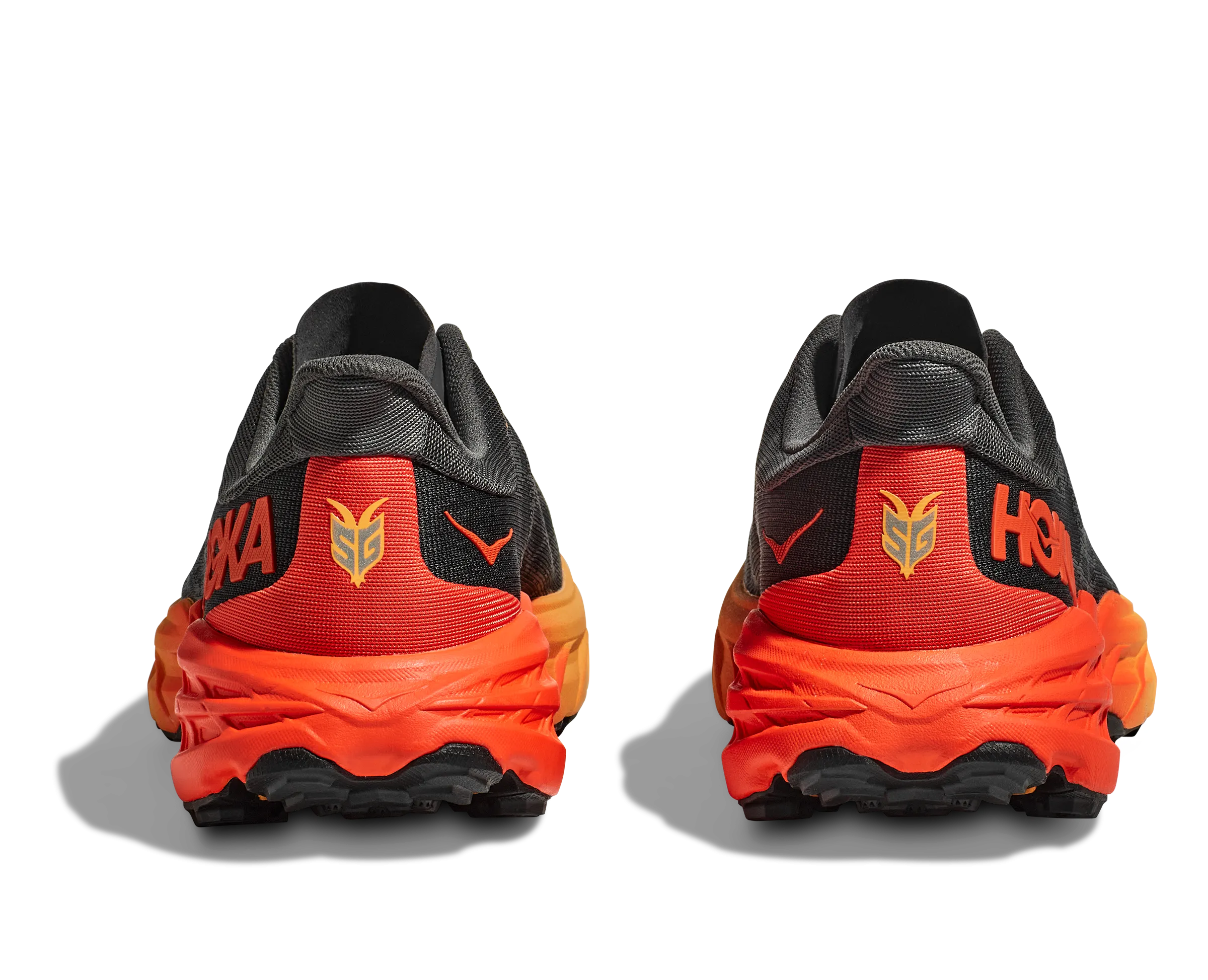 Men's Hoka Speedgoat 5 Color: Castlerock/Flame (WIDE WIDTH)