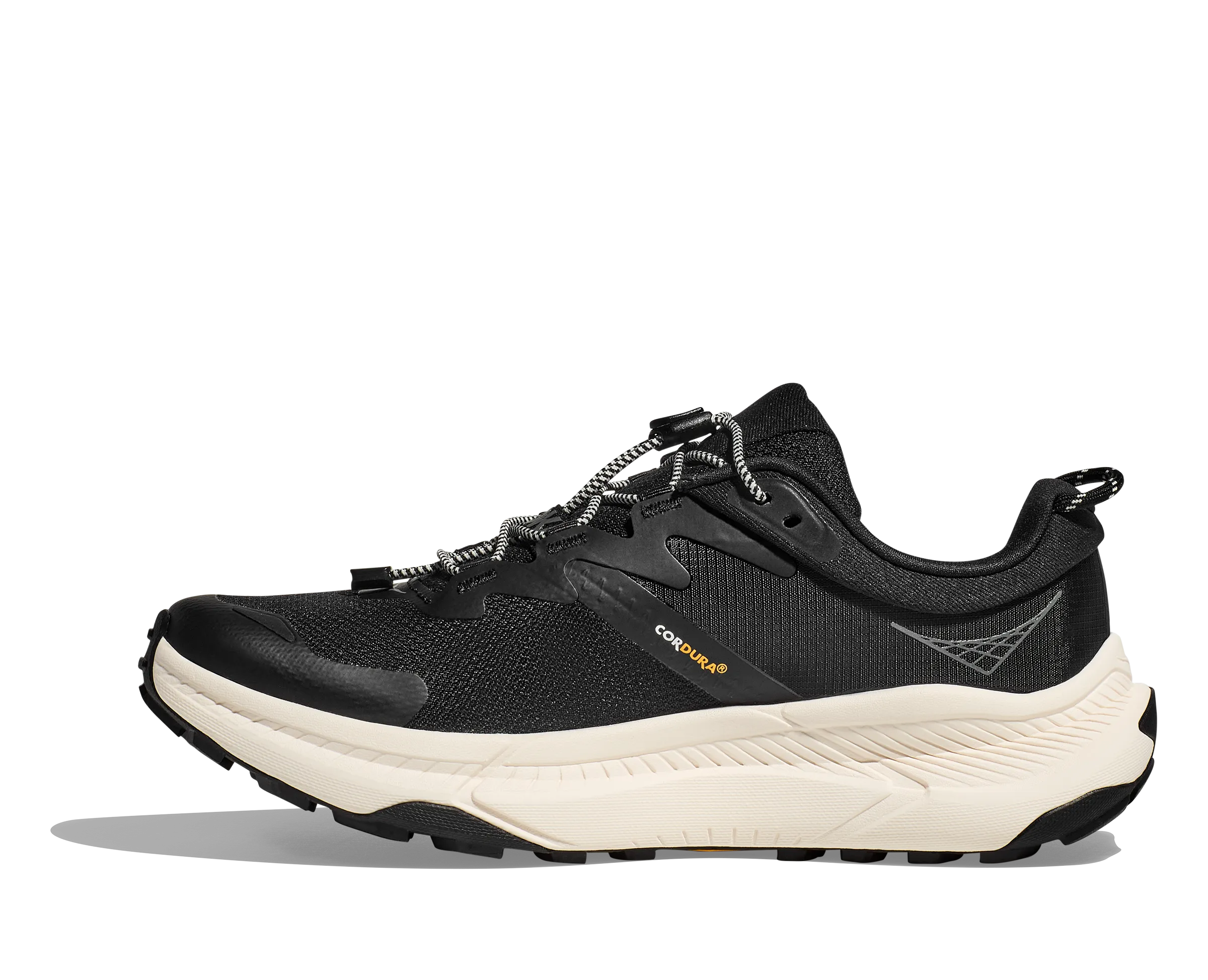 Men's Hoka Transport Color: Black / Alabaster (WIDE WIDTH)