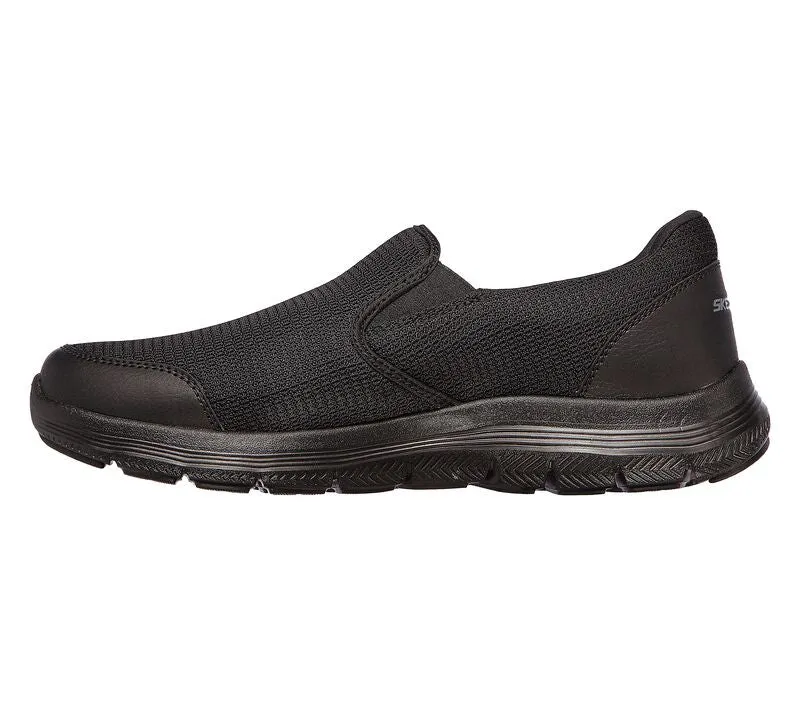 Mens Wide Fit Skechers Flex Advantage 4.0 Tuscan 232230W Black Slip Trainers