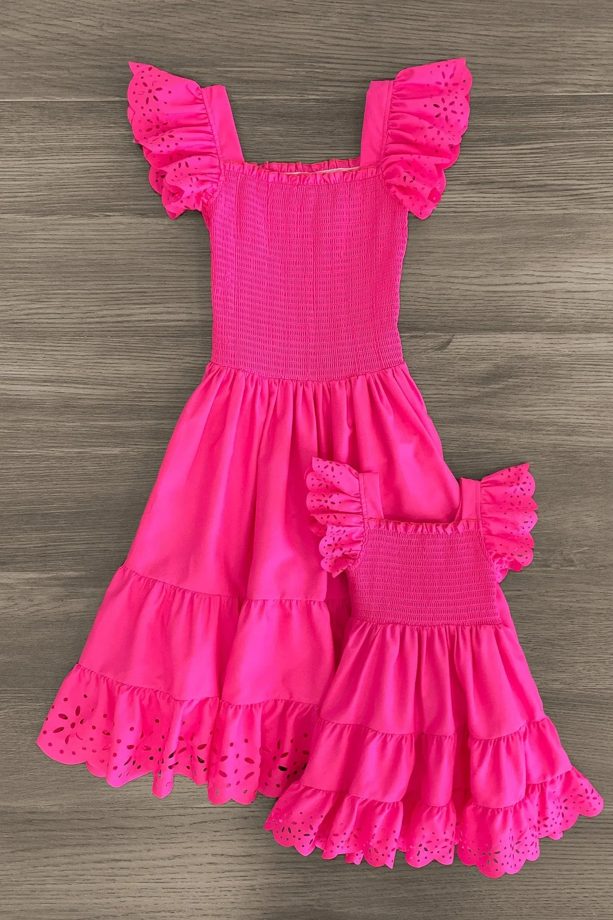 Mom & Me - Eyelet Ruffle Dress