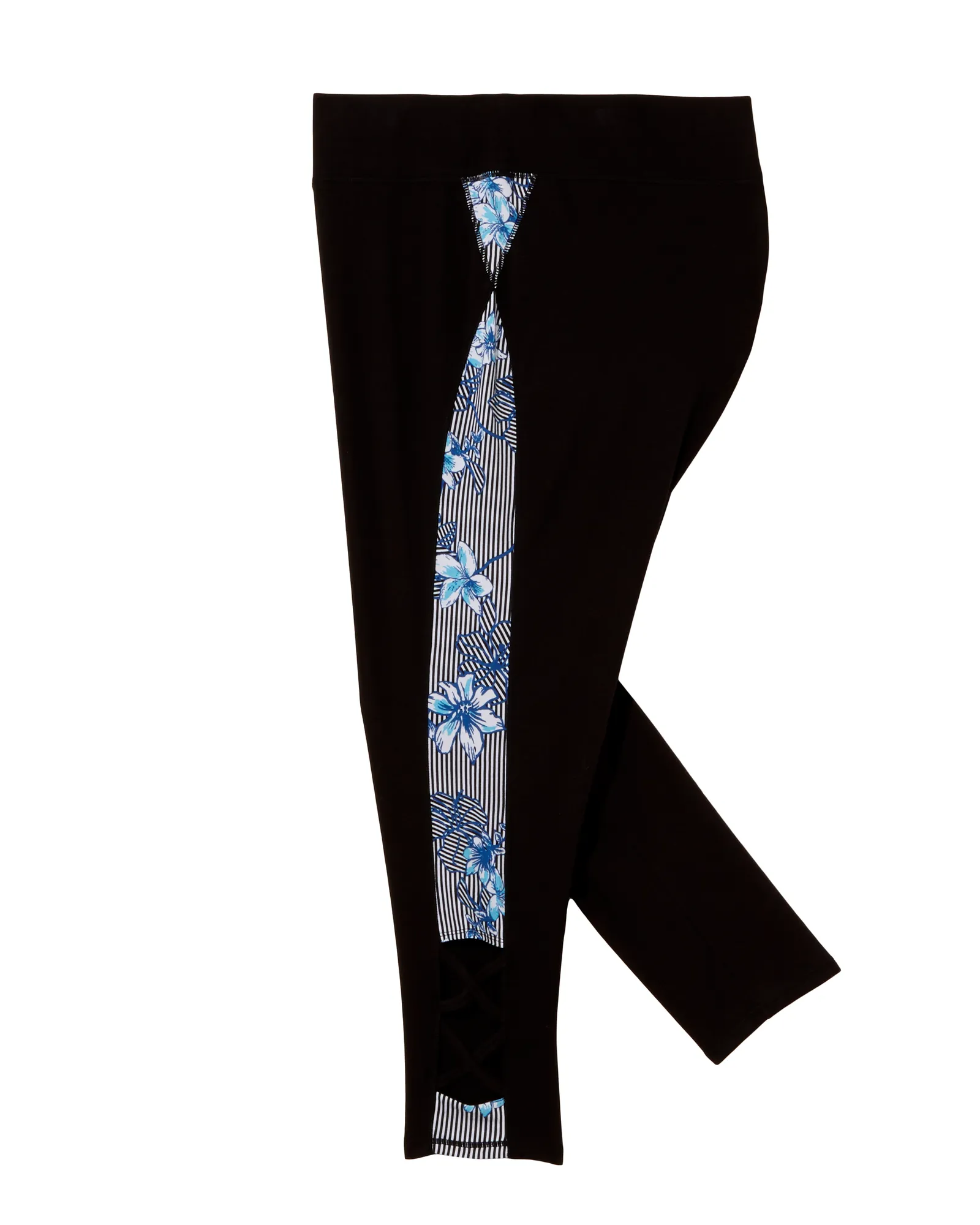 Moore Tights | Black / Royal Blue