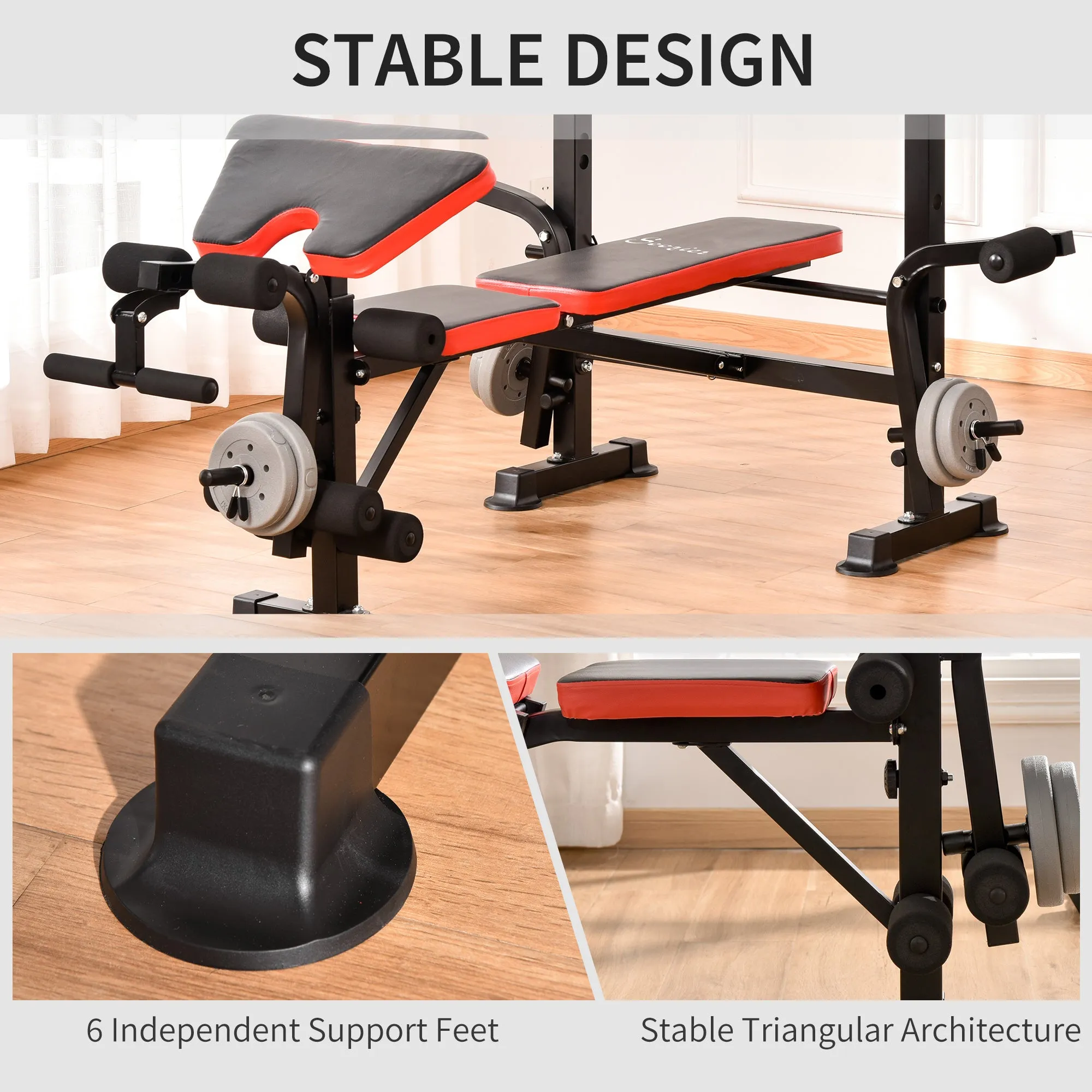 Multi-Function Adjustable Weight Training Bench Gym Fitness Lifting