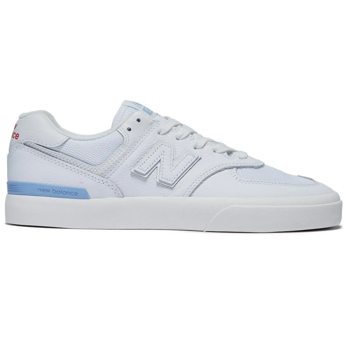 New Balance 574 Vulc Shoes - White/Baby Blue