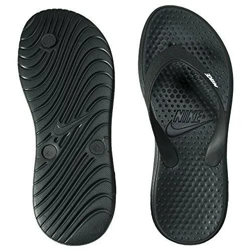 Nike Men's Solay Thong Sandals Black/White-Black 13