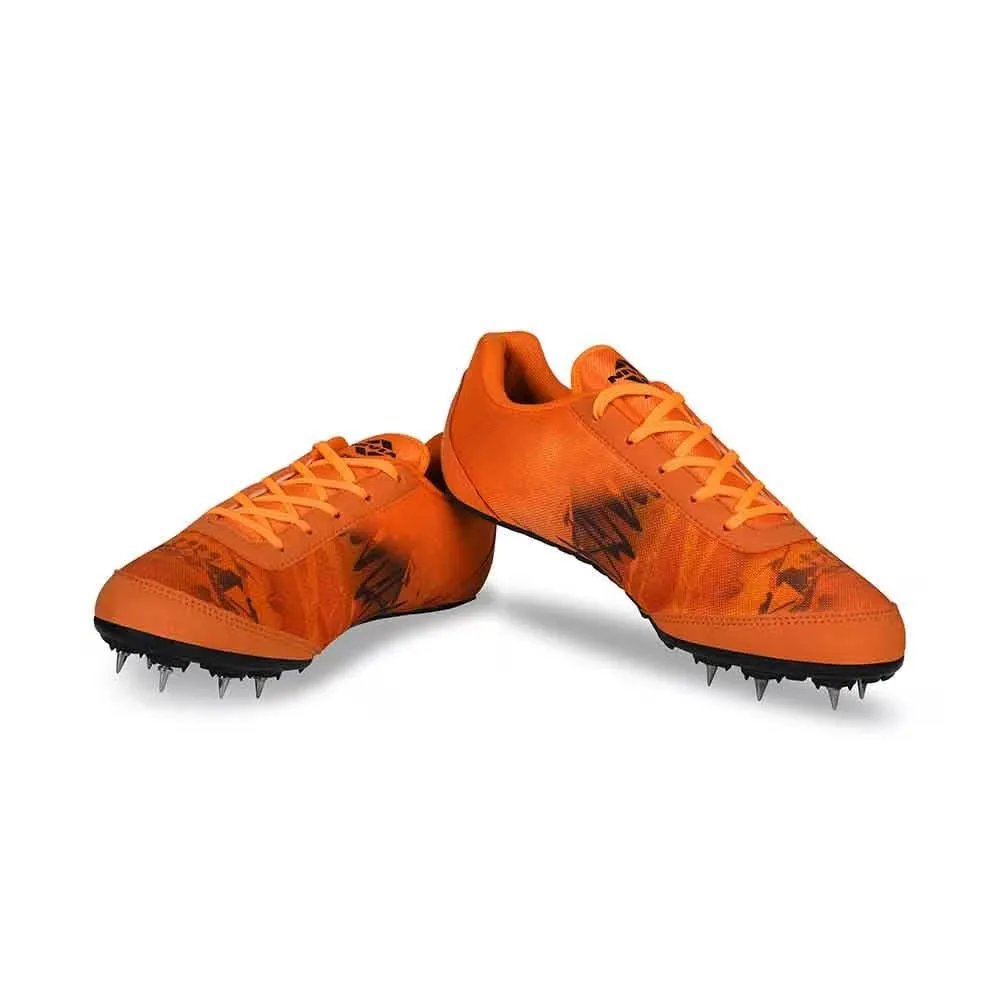 NIVIA Zion-1 Spikes Running Athletic Shoes for Men (Orange)