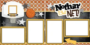 Nothin But Net Yellow - Digital Scrapbook Pages - INSTANT DOWNLOAD