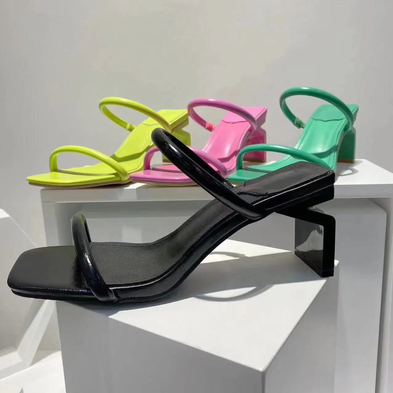 One Word Belt Heeled Sandals