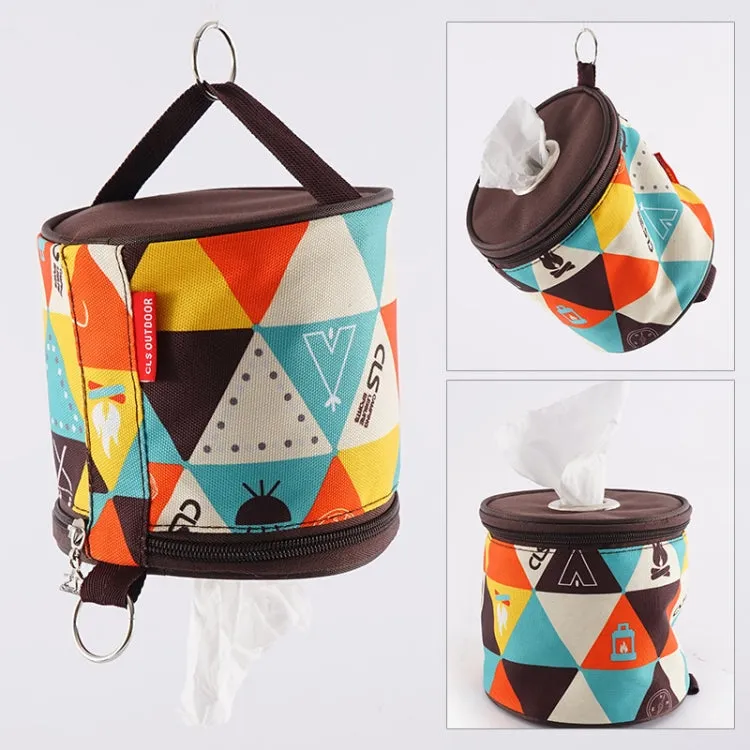 Outdoor Camping Foldable Pumping Box Roll Paper Storage Bag(New Pattern)