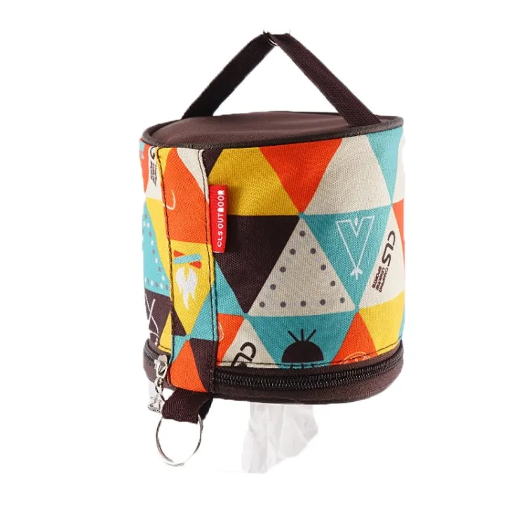 Outdoor Camping Foldable Pumping Box Roll Paper Storage Bag(New Pattern)