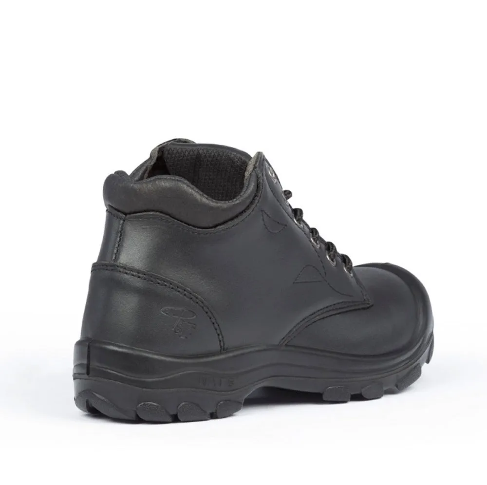 P&F S559 Women's 6" Steel Toe Leather Work Boot - Black