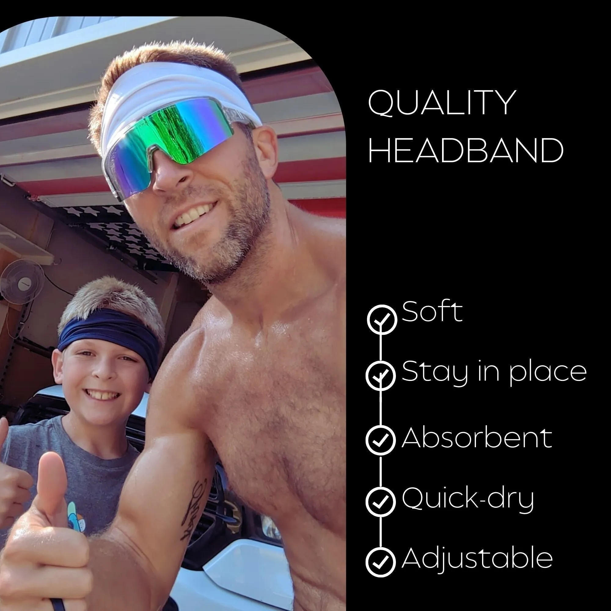 Performance Headband Moisture Wicking Athletic Sports Head Band You Pick Colors & Quantities