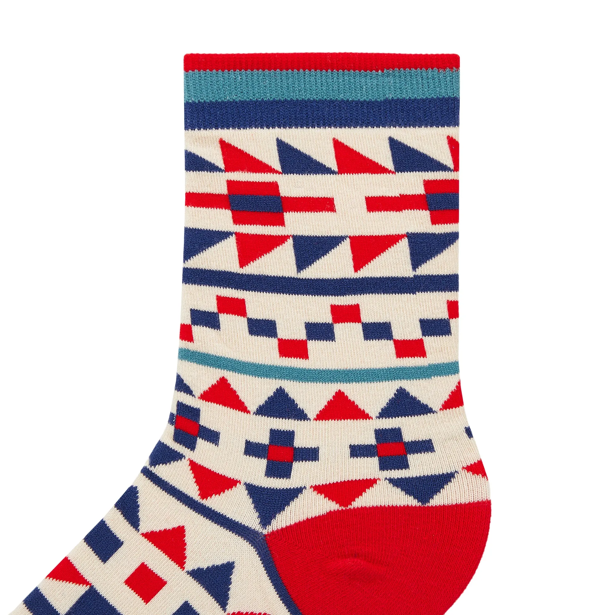 Pixel Printed Crew Length Socks