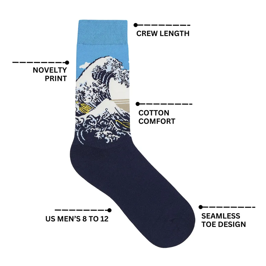 Pixel Printed Crew Length Socks