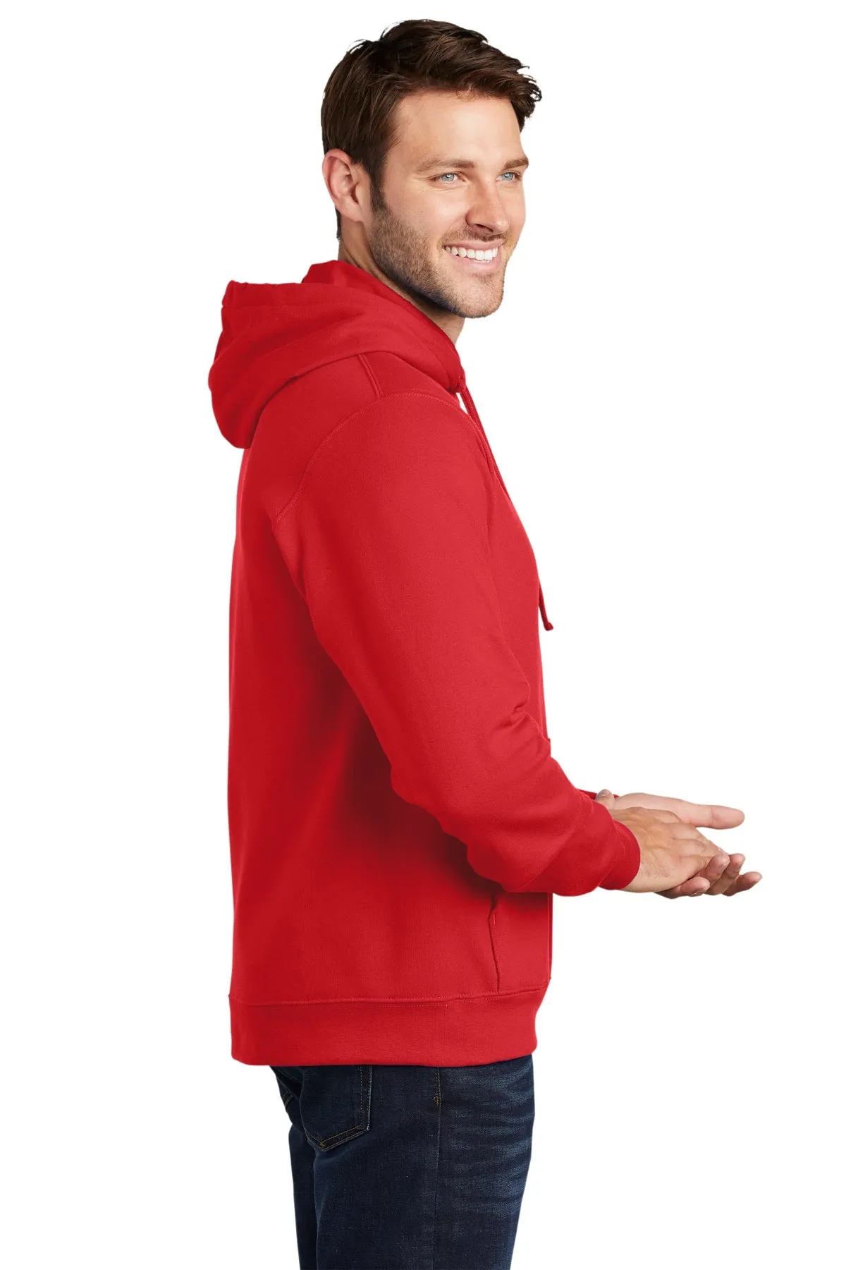 Port & Company Fan Favorite Fleece Custom Hoodies, Bright Red