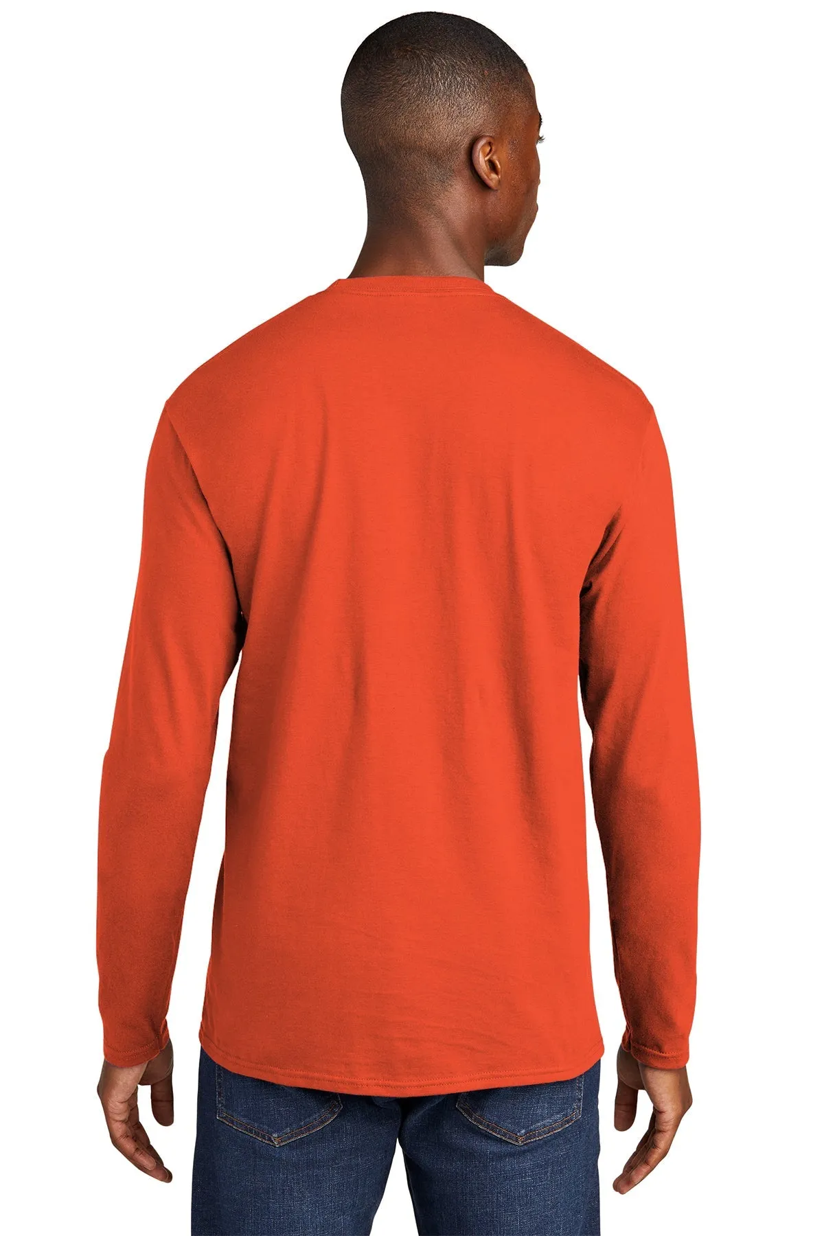 Port & Company Long Sleeve Fan Custom Favorite Tee's, Orange