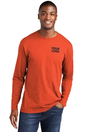 Port & Company Long Sleeve Fan Custom Favorite Tee's, Orange