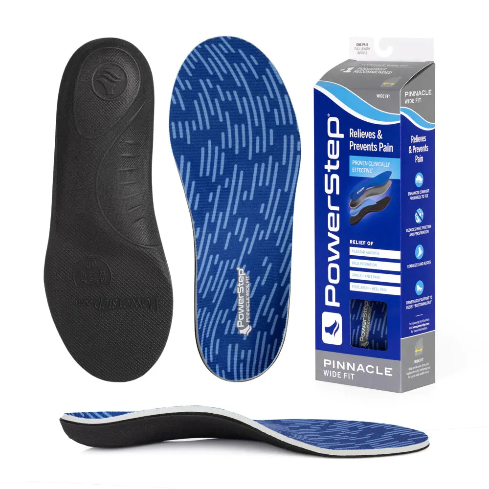 PowerStep Wide Insoles Wide Feet Arch Support Orthotic Extra Wide