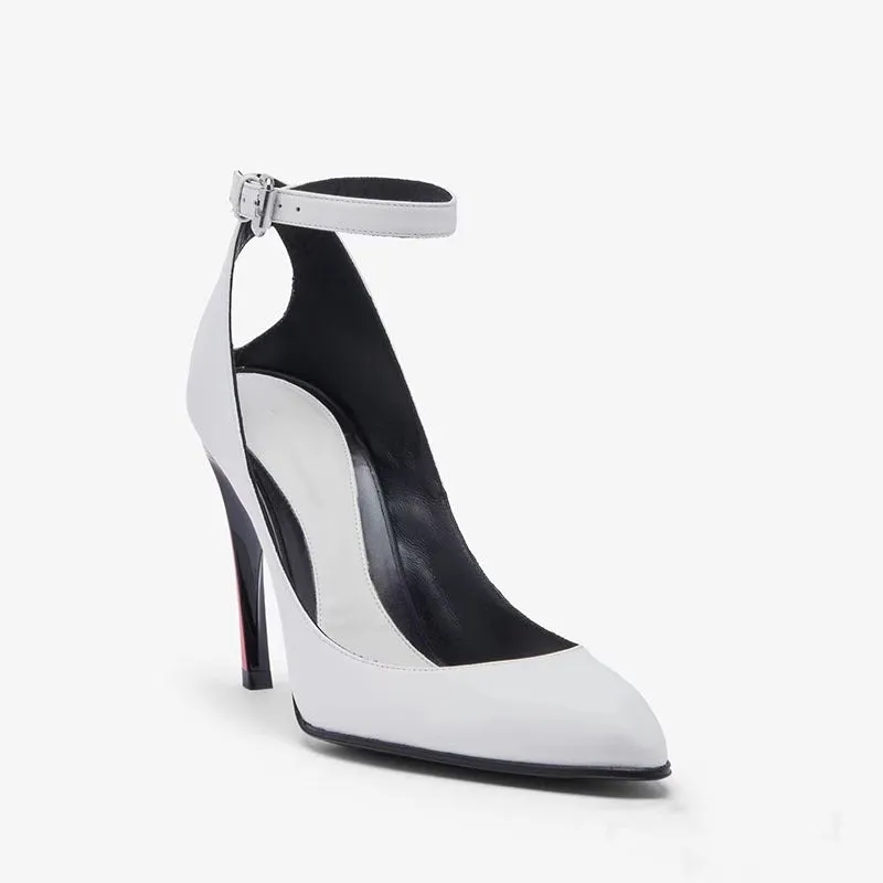 Pre Order:  Red Accent Heels White Shoes