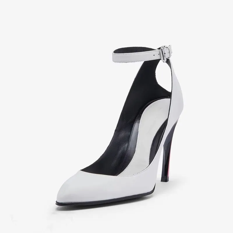 Pre Order:  Red Accent Heels White Shoes