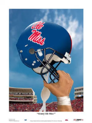 "Victory Ole Miss" Rebels Football Art Print - USA Sports Inc.