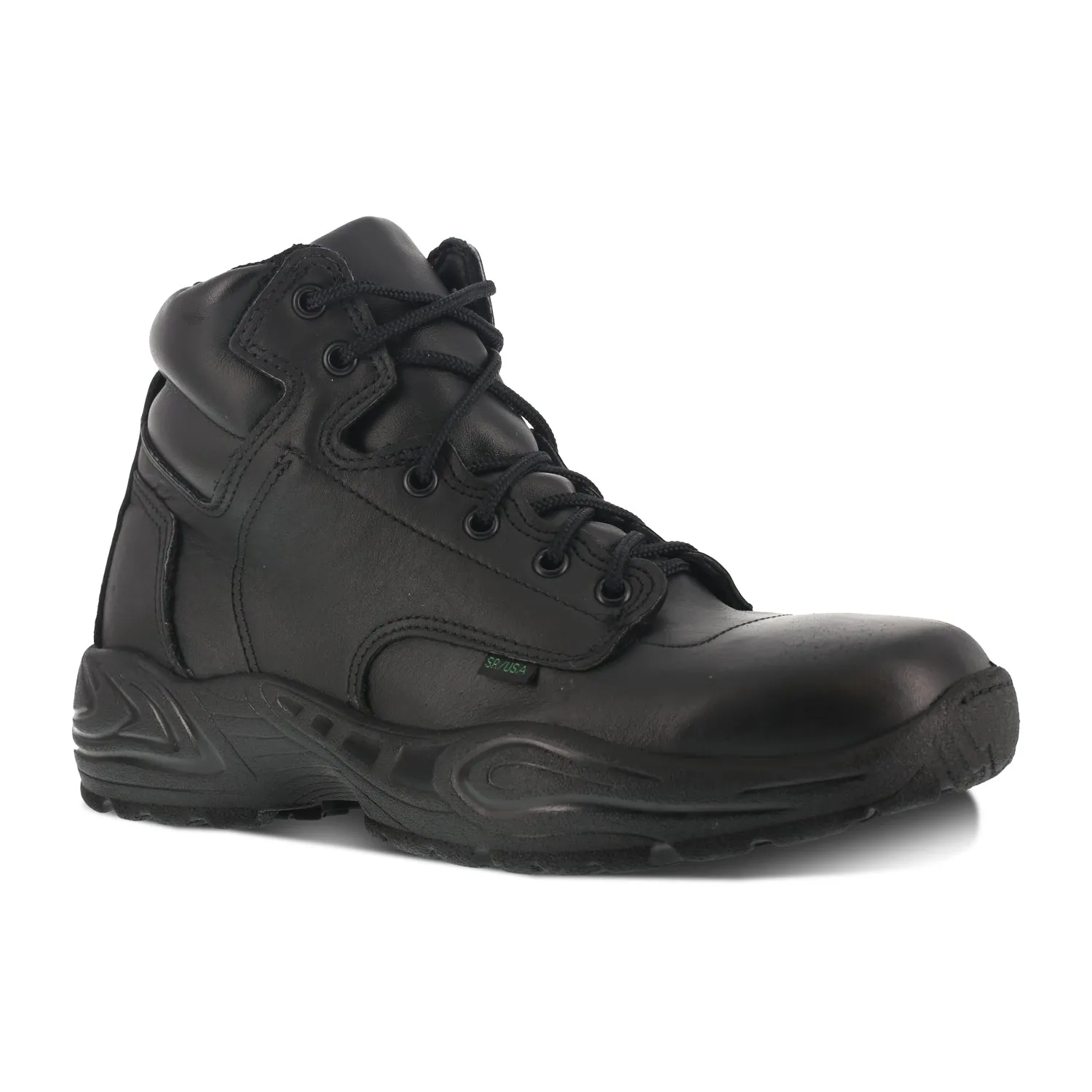 Reebok Mens Black Leather Work Boots Postal Express 6in GTX