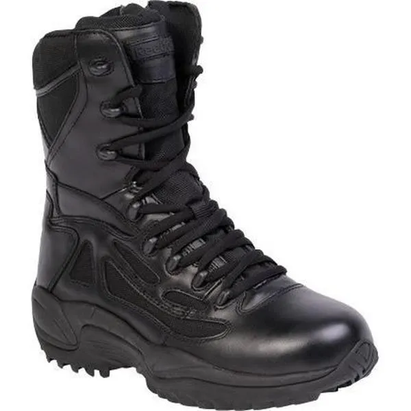 Reebok RB874 Women's Rapid Response RB Stealth 8" Boot with Side Zipper - Black